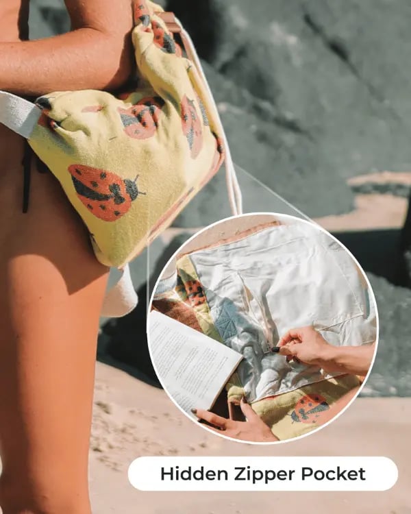 🏖️ 2-in-1 Organic Cotton Towel Bag