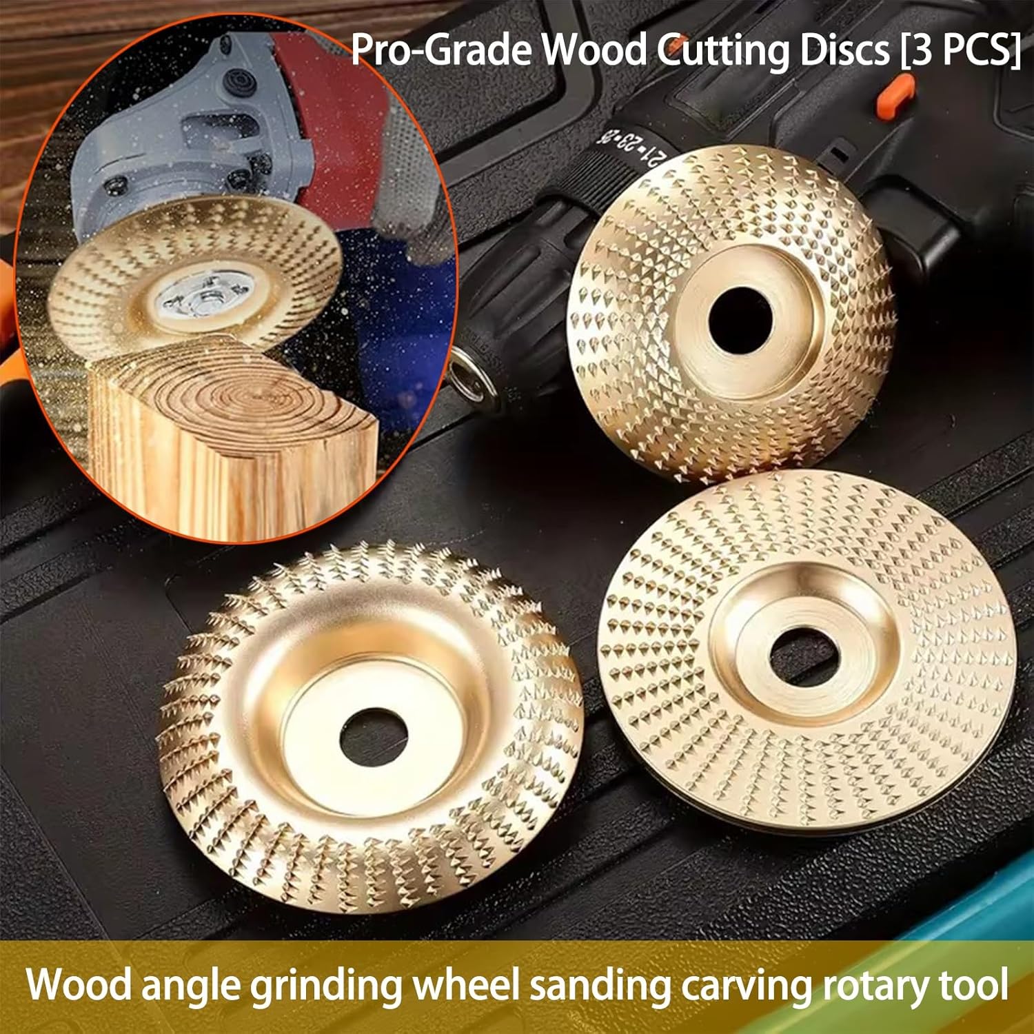 🔥LAST DAY 49% OFF - 🛠️3PCS Wood Carving Disc Set