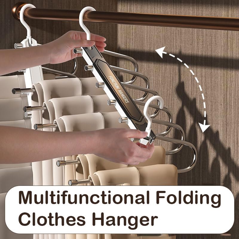6 Layer Pants Hanger Space Saving Closet Organizer