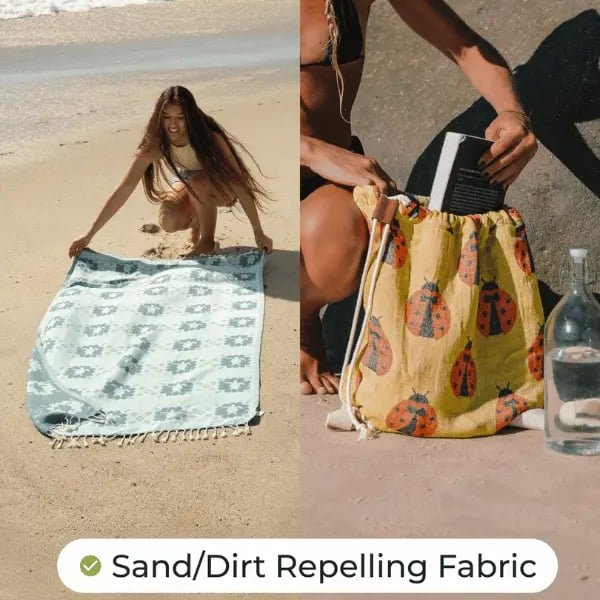 🏖️ 2-in-1 Organic Cotton Towel Bag