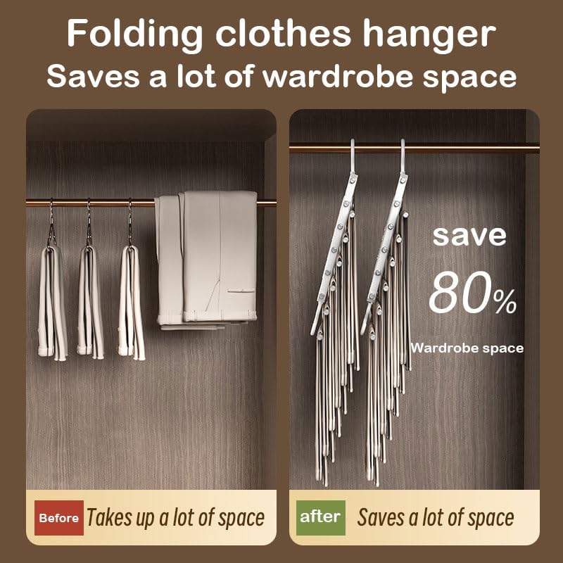 6 Layer Pants Hanger Space Saving Closet Organizer